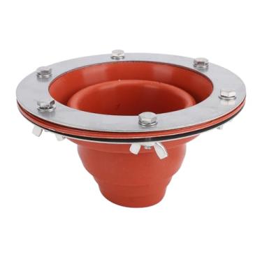 Imagem de Cryfokt Kit de Tomada para Fogão de Barraca, Kit de Conector de Fumaça de Barraca, Silicone de Aço Inoxidável Flexível, Fácil de Instalar para Seções de Tubo de Parede Tripla (Laranja)