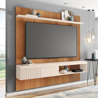 Imagem de Painel Para Até 60 Polegadas Jade Suspenso Com Nicho Para Sala De Estar