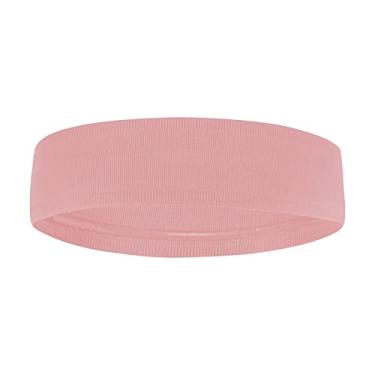 Imagem de , Faixa de cabeça absorvente, faixa elástica para transpiração com tiras duplas para corrida, ciclismo, futebol, ioga (vermelho)