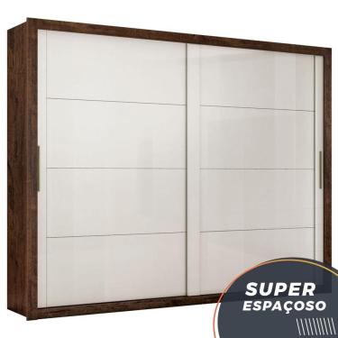 Imagem de Guarda Roupas Casal Imperador Jacarandá Off White
