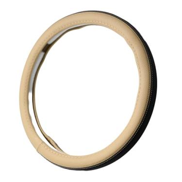 Imagem de Capa de volante de couro Napa Napa e couro perfurado costurado com interior de modelagem de borracha para Volvo XC60 XC90 XC40 S60 V60 C40 14½ a 38.1 cm SW