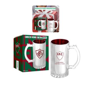 Imagem de Caneca Vidro Reforçado Metalic 480Ml Cerveja Fluminense