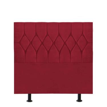 Imagem de Cabeceira Estofada Cama Box Solteiro 90cm Istambul Suede Vermelho- Mabe Magazine