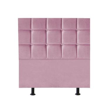 Imagem de Cabeceira Estofada Cama Box Solteiro 100cm Espanha Suede Rosa Bebe- Mabe Magazine