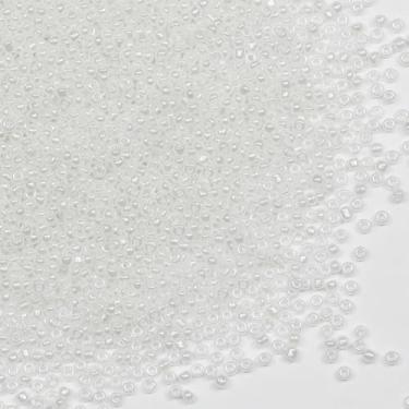 Imagem de Contas de semente brancas de 2 mm para fabricação de joias 200 gramas, cerca de 9800 peças, artesanato de vidro 12/0 para fazer brincos, pulseiras, pingentes, joias de cintura, contas de sementes