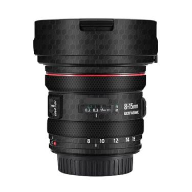 Imagem de Adesivo de lente de câmera EF 8-15 4 L para Canon EF 8-15 mm F4 L revestimento película protetora vinil decalque skin (favo de mel preto)
