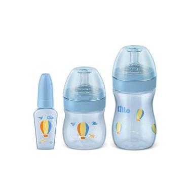 Imagem de Kit de Mamadeira Primeiros Passos 50/150/240ml Azul - Lillo