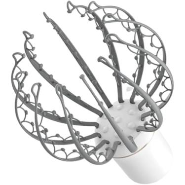 Imagem de Massageador de Cabeça Elétrico Recarregável Formato Polvo – 3 Modos de Massagem, 12 Hastes, Alívio de Estresse e Tensão, Portátil para Relaxamento e Bem-Estar