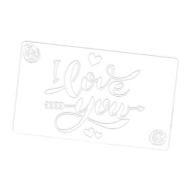 Imagem de MotiveTech Molde para decoração de, incluindo tiramisu, em placa, criativo e, ideal para decorar biscoitos e em casa ou em cafeterias, I Love You