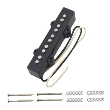 Imagem de oshhni Captador Single Coil para Baixo Elétrico, Leve, Portátil e Robusto, Pré-amplificador para Instrumento Musical de 5 Cordas, Preto, Pescoço