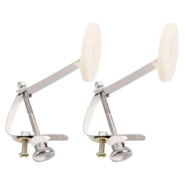 Imagem de GOOHOCHY 2 peças de acessórios de tarola, almofadas de amortecimento de tambor para controle de tom de braço de metal mudo