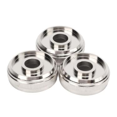 Imagem de Luqeeg Pistão de Parafuso Prateado Durável Com Tampa de Válvula de Trompete para Substituição de Acessórios de Instrumentos Musicais, Melhora a Precisão das Teclas para Tocadores de Trompete, Metal