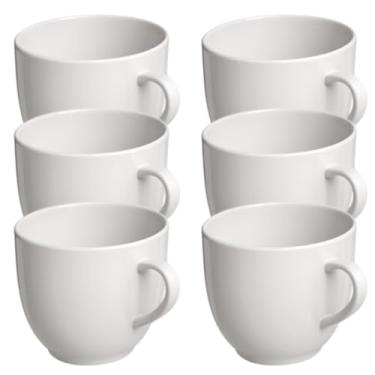 Imagem de Xicaras De Café Chá Porcelana Chicara Xicara(Xicara Branca 6 un)