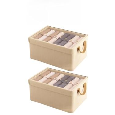 Imagem de Caixa Organizadora Dobrável em Malha de Nylon | Organizador para Guarda-Roupa e Gavetas | Caixa para Roupas e Acessórios(KIT 2UN)