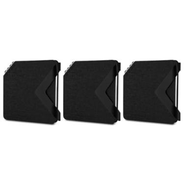 Imagem de Kit com 3 Mini Cadernos de 70 Folhas Pautadas com Fecho Magnético - Capa Preta