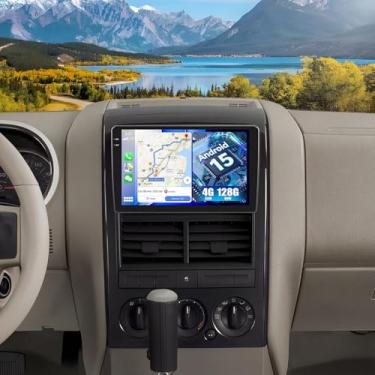Imagem de Estéreo automotivo Android 4G + 128G para Ford Explorer 2005-2010 com carplay sem fio Android Auto 10,1 polegadas, tela sensível ao toque, espelho, câmera de backup, WiFi, GPS, FM RDS Bluetooth