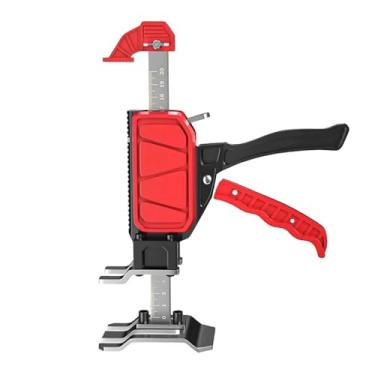 Imagem de Regulador de Altura com Suporte de Elevação de Precisão, 25,5 cm, Ferramenta para Instalação de Cerâmica e Porcelanato, Vermelho e Preto