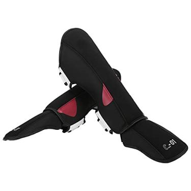 Imagem de KIMISS Caneleiras BN FIGHT para Kickboxing, Muay Thai e Sanda - Equipamento de Proteção Profissional para Adultos - Design de Tornozelo Espesso e Flexível Aprimore Seu Treinamento e Esportes de (M)