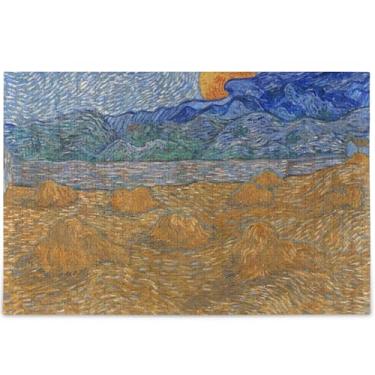 Imagem de Vincent Vangogh Quebra-cabeças personalizados de campo de trigo para adultos 1000 peças amantes de elefantes brancos presentes arte quebra-cabeças duros flor pintura animal, 75 cm x 50 cm