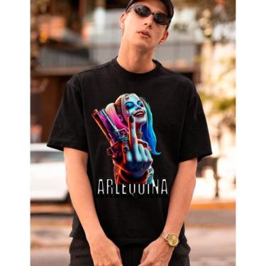 Imagem de Camiseta Unissex Arlequina Coringa Palhaço Style Camisa Personalizada 