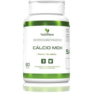 Imagem de Cálcio Mdk (Cálcio, Magnésio, Vitamina D e K2) 60 Capsulas TuttiFlora-Unissex