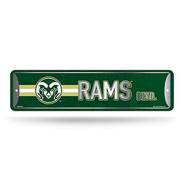 Imagem de Rico Industries Placa de rua de metal NCAA Colorado State Rams (10 cm x 38 cm) – Ótima para decoração de casa, quarto, caverna masculina