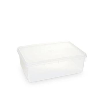 Imagem de Caixa Plástica Organizadora Empilhável E Hermética Com Tampa 3,5l Plasvale - Transparente