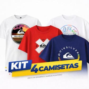 Imagem de Kit Blusa Camiseta Masculina Premium Marcas Famosas 100% Algodão Surf 