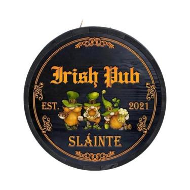 Imagem de Placa Decorativa De Madeira Estilo Retrô Com Trevo Da Sorte Para O Dia