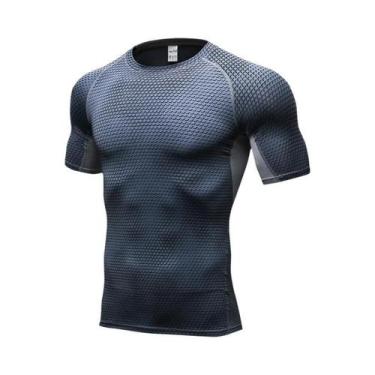 Imagem de Camiseta De Compressão Masculina De Secagem Rápida Com Manga Curta Par