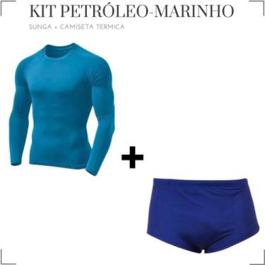 Imagem de Kit Sunga Tradicional Boxer Camisa Proteção Malha Fria Natação Segunda