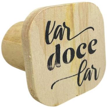 Imagem de Gancho de madeira lar doce lar 5,5x5,5x4,6 - FWB