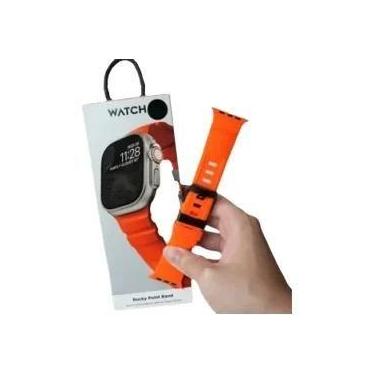 Imagem de Pulseira Esportiva De Silicone Luxuosa De 46mm 49mm 45mm Para iWatch S