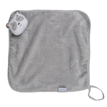 Imagem de Naninha Microfibra 34 cm x 25 cm Baby Joy, Panda Cinza