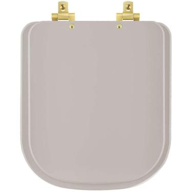 Imagem de Assento Sanitário Soft Close Axis Barbante Para Vaso Deca Com Ferragem Dourada