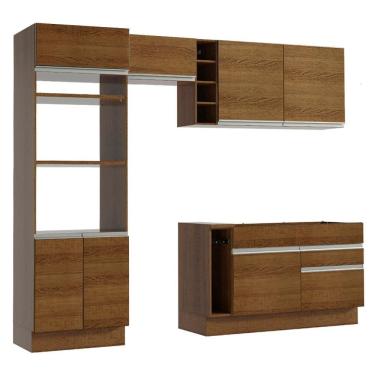 Imagem de Cozinha Jade com Armário e Balcão sem Tampo e Pia Madesa