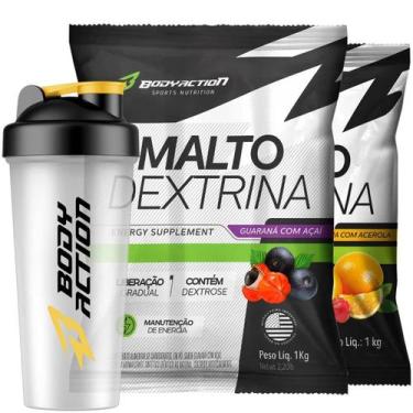 Imagem de 2X Maltodextrina Malto Dextrin 1Kg Guaraná Com Açaí Laranja - Bodyacti