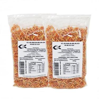 Imagem de Camarão Seco Desidratado Sem Casca 200g Cananéia (Kit com 2) - Pescado
