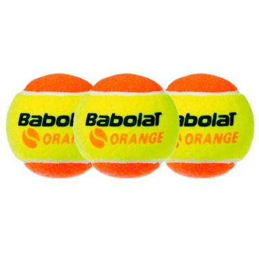 Imagem de Bola Babolat Orange Beach Tennis e Tênis Stágio 2 Tubo Com 03 Bolas