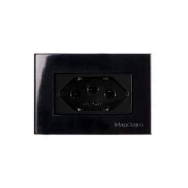 Imagem de Tomada de Embutir em Móveis Preto 20A - Tecnolar - MARGIRIUS