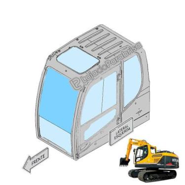 Imagem de Vidro Parabrisa Frontal Temperado para Escavadeira Hyundai R220LC9