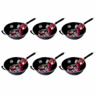 Imagem de Kits Frigideira Grande Profissional Para Restaurante Wok 34cm 3L Teflo