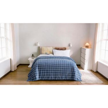 Imagem de Manta Flannel Antialérgica Lua Casal 200x220cm - Azul