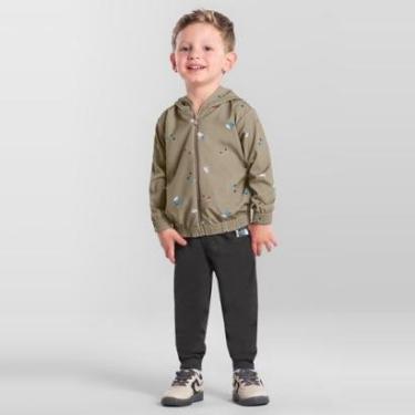 Imagem de Conjunto infantil menino em microfibra estampado Brandili-Masculino