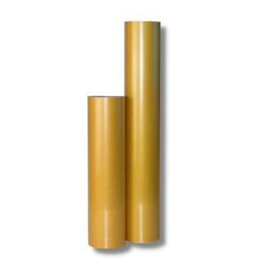 Imagem de Kit 3 Bobinas Papel De Presente Couche Ouro 60cmx100m - Lisa - TAMAROZ