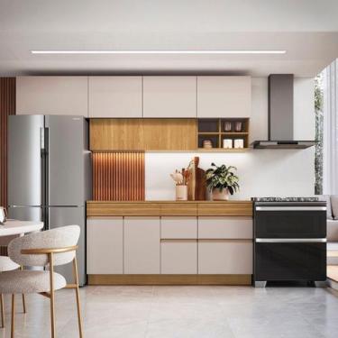 Imagem de Cozinha Modulada Completa 100% Bp Mdp 5 Peças com Rodapé e Tampo Organ