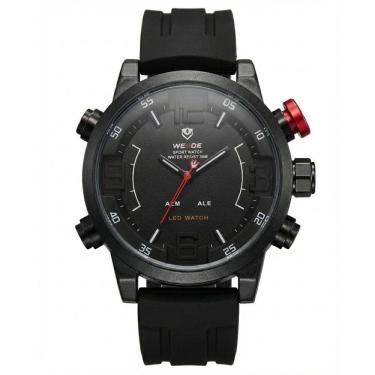 Imagem de Relógio Masculino Weide Analógico WH-5210 Preto e Branco e Vermelho