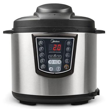 Imagem de Panela de Pressão Elétrica Digital Midea Inox 6L 1000W com Timer 110V