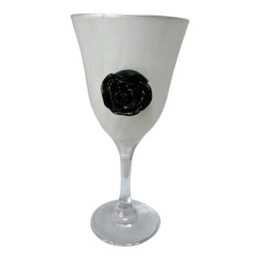 Imagem de Taça Pérola Lirio Rosa Negra Super luxo 330 ml -Vidro - Lua Mística - 