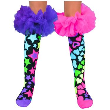 Imagem de Meias Magic Frills da MADMIA, Meias de Cano Alto Super Fofas com Franjas Mágicas Super Coloridas! 6-18 Anos Multi